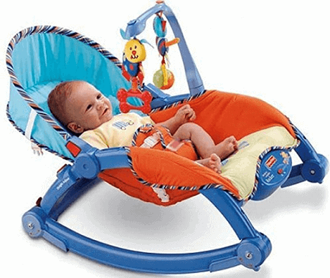 Webby Newborn To Toddler Portable Rocker, Multi Color