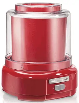 Hamilton Beach Ice Cream Maker, 1.5-Quart, Red