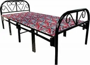 SAHNI Portable furniture Single Folding Steel Bed