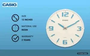 Casio Round Resin Analog Wall Clock