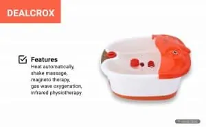 DEALCROX Foot Spa Bath and Roller Massager for Feet Pain Relieve and Care