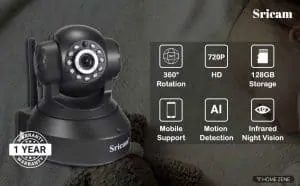 Sricam SP Series SP005 Wireless HD WiFi CCTV Indoor Security Camera