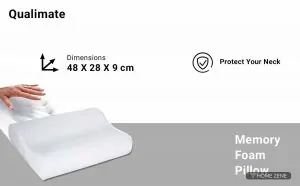 Qualimate (48.26 x 27.94 cm) Memory Foam Pillow
