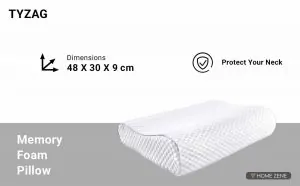 TYZAG (48.26 x 30.48 cm) Memory Foam Pillow