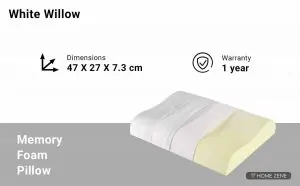 The White Willow (46.99 x 26.67) Memory Foam Pillows