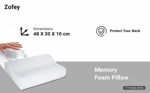 Zofey (48 x 30 cm) Memory Foam Pillow