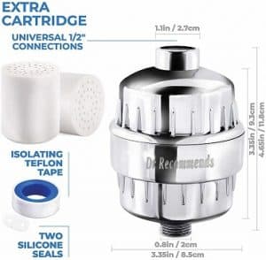 Dr Recommends Shower Filter 15 Stage ABS with Vitamin C