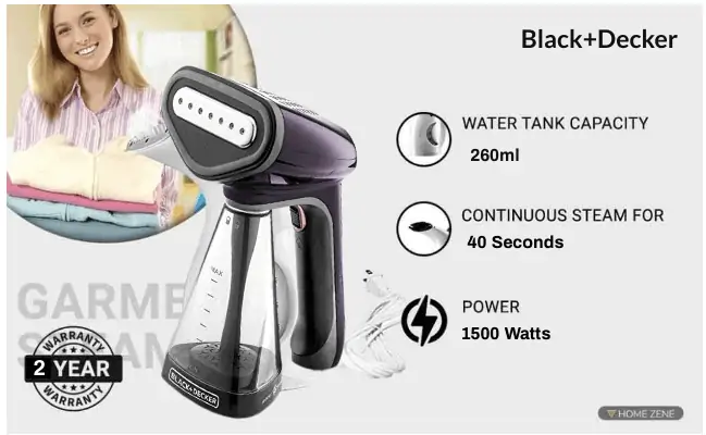 Black+Decker Handheld Portable Garment Steamer