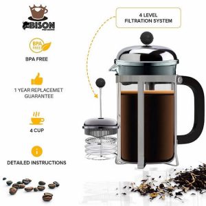 Bison International Stainless Steel Press Coffee MAKER