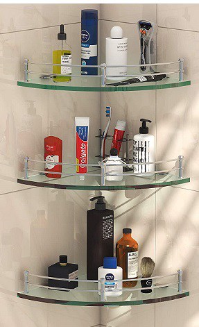 Klaxon Premium Transparent Glass Shelf