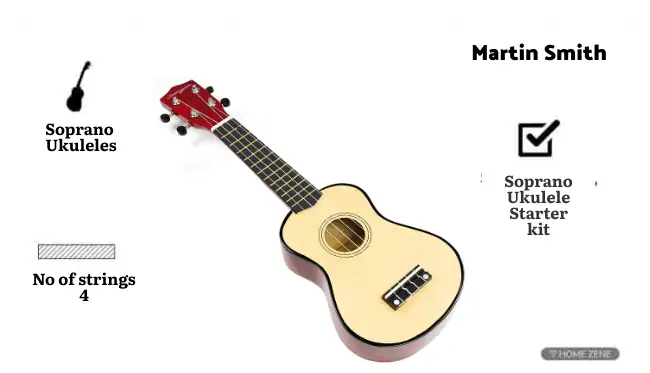 Martin Smith UK-212 Ultimate Soprano Ukulele Starter Kit